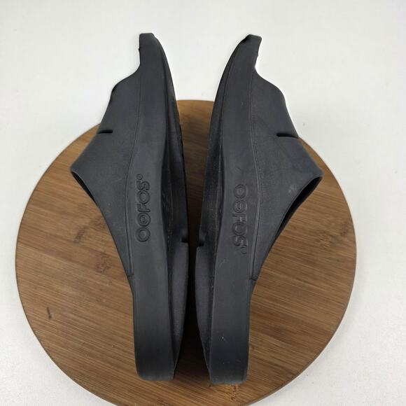 Oofos Ooahh Slide Sandals Mens Size 11 Black Recovery Slip On Womens 13 EU 44 - Picture 10 of 14